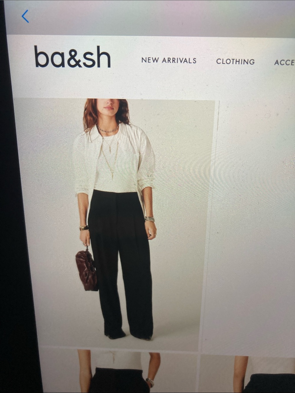 ba&sh Black High-Waist Wide-Leg Trousers